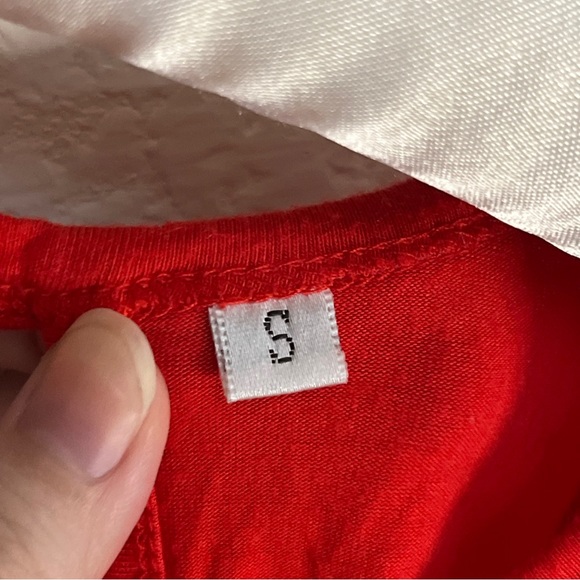 Shein Red Tank Top Open Back Keyhole Lightweight Flowy Sleeveless Shirt Sz S - Picture 6 of 7